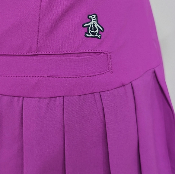 ORIGINAL PENGUIN | Women's Purple Cactus Colorblock Mini Back Pleated Skort - Picture 10 of 10